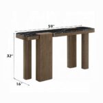 Dana Console Table in Black & Dark Walnut Finish AC03091 By ACME - Image 3