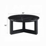 Dara Natural Marble Top Coffee Table LV03645 By ACME - Image 2
