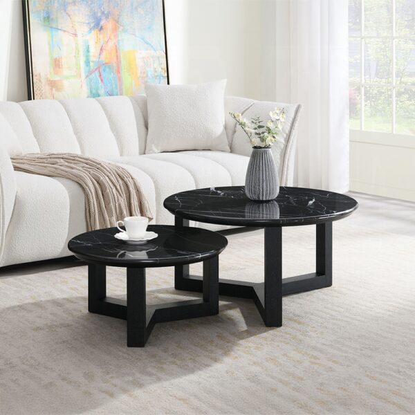 Dara Natural Marble Top Coffee Table LV03645 By ACME - Image 3