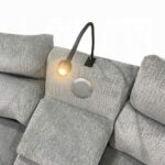 Fullar Light Gary Chenille Modular Console with Speaker & Cup Holder LV03311 By ACME - Image 2