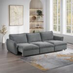 Eaden Gray Power Sectional Sofa with Sleeper LV03575 By ACME