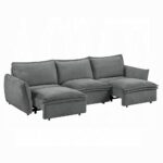 Eaden Gray Power Sectional Sofa with Sleeper LV03575 By ACME - Image 2