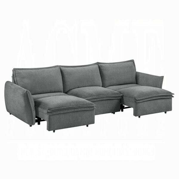Eaden Gray Power Sectional Sofa with Sleeper LV03575 By ACME - Image 2