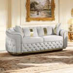 Adelpha Sofa Glam Beige Sofa FM67002BG-SF by Furniture of America