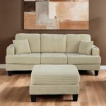 Moretaine Beige Corduroy Sofa SL6932BG-SF-PK by Furniture of America