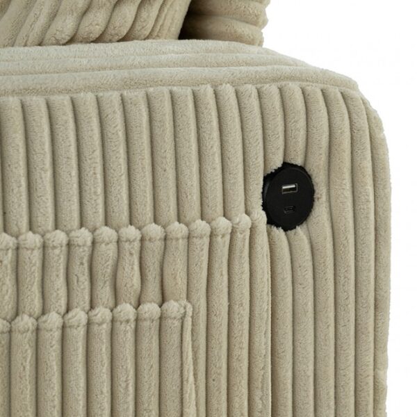 Moretaine Beige Corduroy Sofa SL6932BG-SF-PK by Furniture of America - Image 4