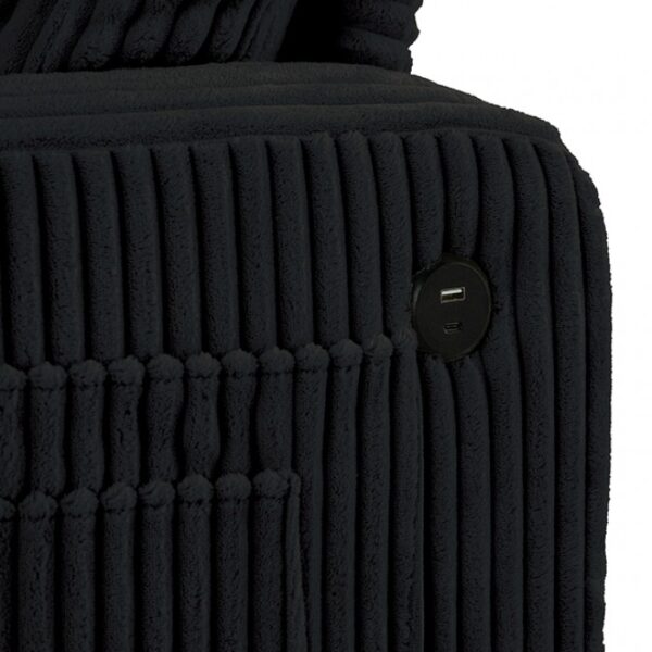 Moretaine Contemporary Black Sofa SL6932BK-SF-PK by Furniture of America - Image 2