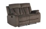 9760 Microfiber Fabric Reclining Loveseat by Gu Furniture