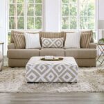 Loughlin Sofa  Light Brown Chenille Sofa SM5193-SF  By Furniture of America