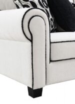 Viviani Transitional White Chenille Sofa FM61007WH-SF  by Furniture of America - Image 2