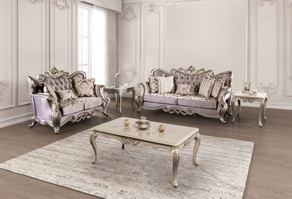 Albacete Purple Velvet Sofa FM65006PR-SF by Furniture of America - Image 2