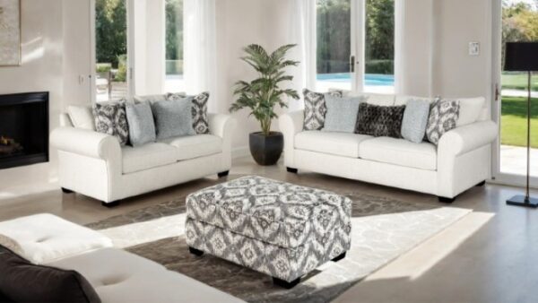 Queensbury White Sofa FM61113WH-SF by Furniture of America - Image 2