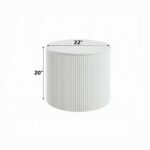 Dyllan White High Gloss Round End Table LV03136 By ACME - Image 2