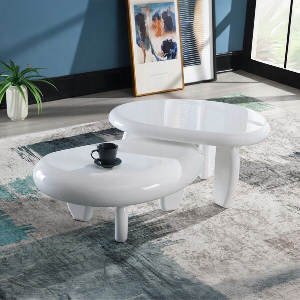 Wylie White High Gloss Coffee Table LV04365 By ACME - Image 4
