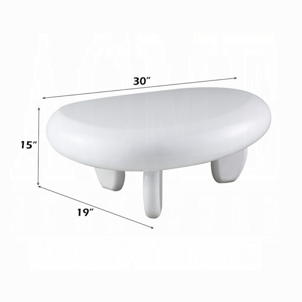 Wylie White High Gloss End Table LV04366 By ACME - Image 2
