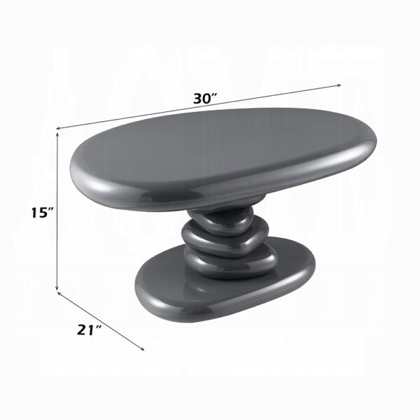 Charlene Gray High Gloss End Table LV03917 By ACME - Image 2