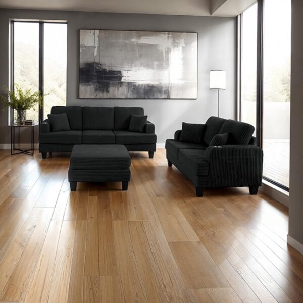 Moretaine Black Loveseat SL6932BK-LV-PK by Furniture of America - Image 3