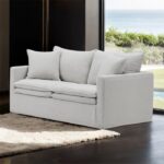 Crayford Loveseat in Light Gray FM63010LG-LV by Furniture of America