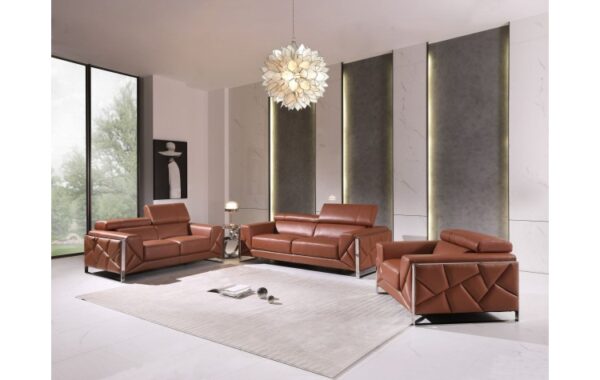 903 Top Grain Italian Leather Sofa Set By Gu Furniture - Image 2