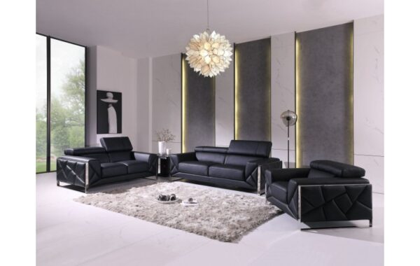 903 Top Grain Italian Leather Sofa Set By Gu Furniture - Image 5