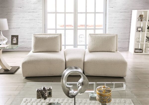 Stavanger Curved 2-Seater with Ottoman FM63001BG-D by Furniture of America - Image 2