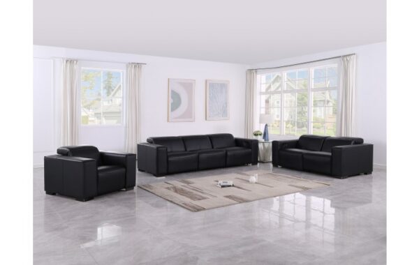 1208 Top Grain Italian Leather Sofa Set By Gu Furniture - Image 2