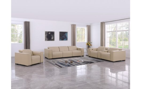 1208 Top Grain Italian Leather Sofa Set By Gu Furniture - Image 3