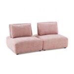 Stavanger 2-Seater with Square Ottoman  FM63001PK-C by Furniture of America - Image 2