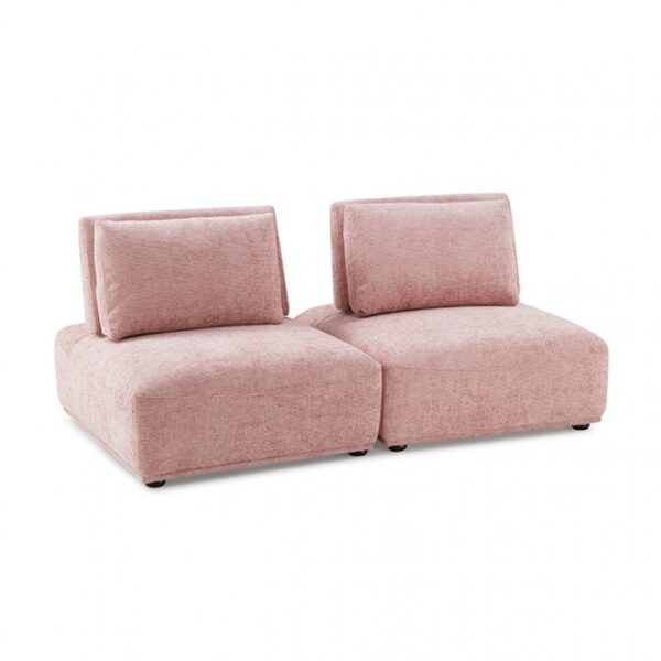 Stavanger 2-Seater with Square Ottoman  FM63001PK-C by Furniture of America - Image 2