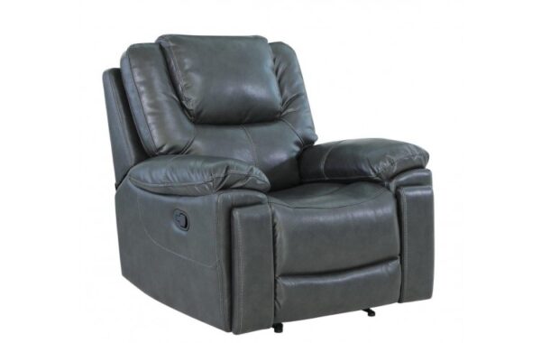 5108 Leather-Aire Manual Reclining Chair By Gu Furniture - Image 4