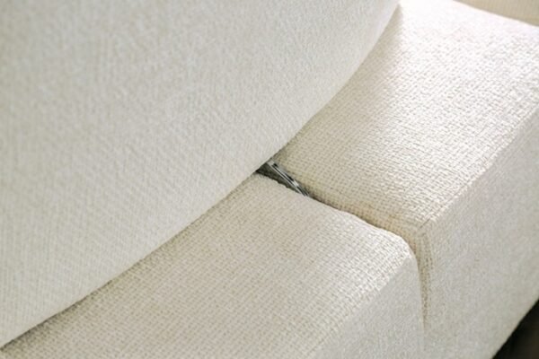 Stavanger 2-Seater with Square Ottoman in White Boucle FM63001WH-C  by Furniture of America - Image 2