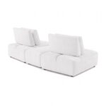 Stavanger Curved 2-Seater with Ottoman in White Boucle FM63001WH-D by Furniture of America - Image 2