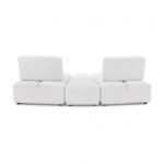 Stavanger Curved 2-Seater with Ottoman in White Boucle FM63001WH-D by Furniture of America - Image 3