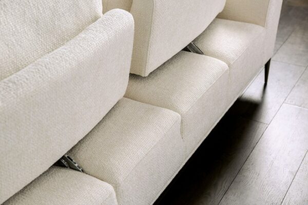 Gladbach Loveseat in Linen White Chenille FM63007WH-LV by Furniture of America - Image 3