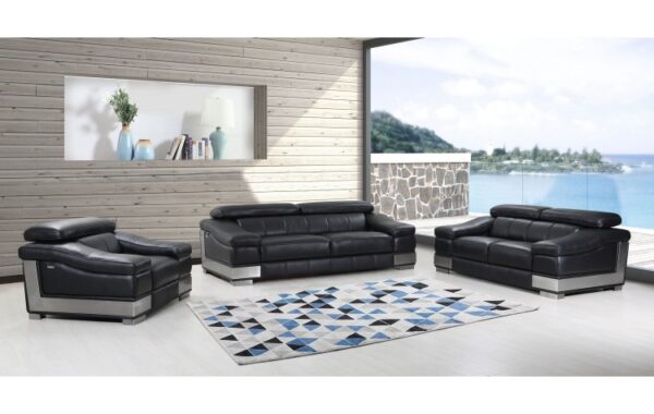 415 DivanItalia Top Grain Italian Leather Sofa Set By Gu Furniture - Image 2