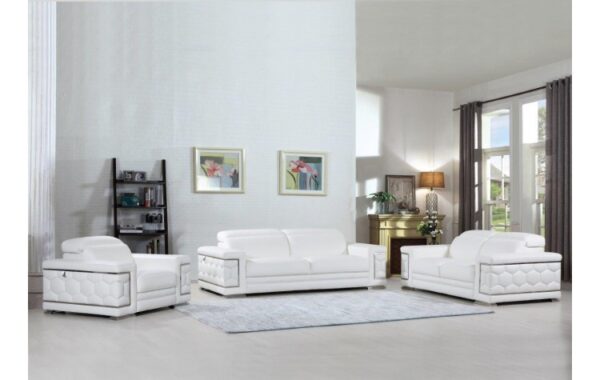 692 DivanItalia Top Grain Italian Leather Sofa Set By Gu Furniture - Image 5