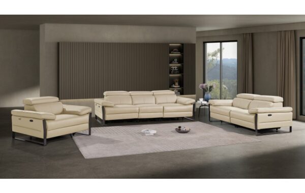1246 DivanItalia Top Grain Italian Leather Sofa Set By Gu Furniture - Image 2