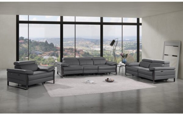 1246 DivanItalia Top Grain Italian Leather Sofa Set By Gu Furniture - Image 5