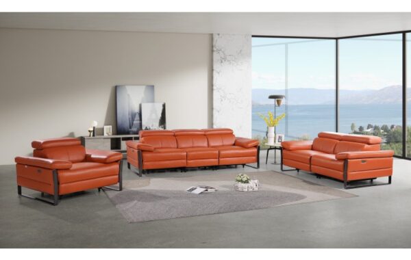 1246 DivanItalia Top Grain Italian Leather Sofa Set By Gu Furniture - Image 6