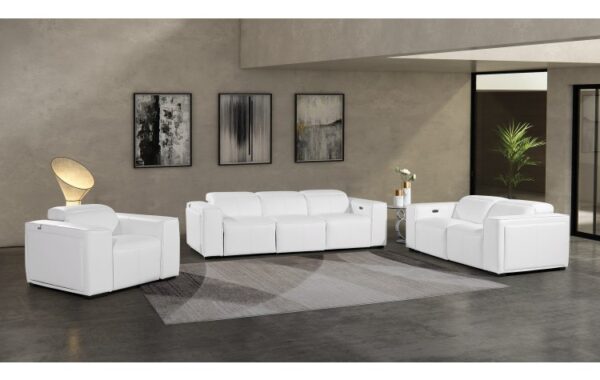 1224 Top Grain Italian Leather Sofa Set By Gu Furniture - Image 7