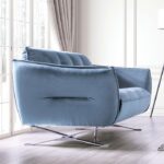 Civellutino Loveseat in Light Blue Velvet-Like Fabric – FM90004-LV-PK by Furniture of America