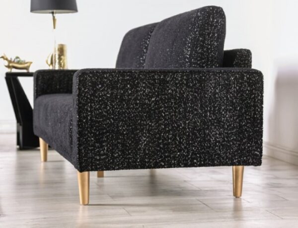 Elverum Loveseat in Black Boucle – FM61000BK-LV by Furniture of America - Image 2
