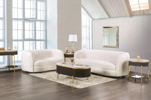 Versoix Loveseat in Off-White Boucle – FM61003WH-LV by Furniture of America - Image 3