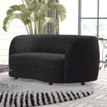 Versoix Loveseat in Black Boucle – FM61003BK-LV by Furniture of America