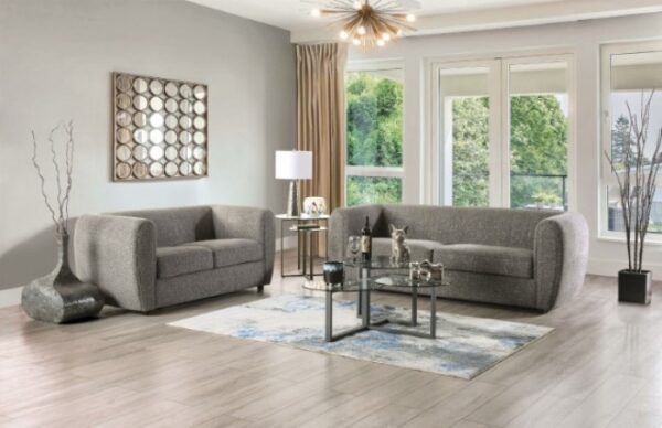 Verdal Loveseat in Charcoal Gray Boucle – FM61001GY-LV by Furniture of America - Image 5