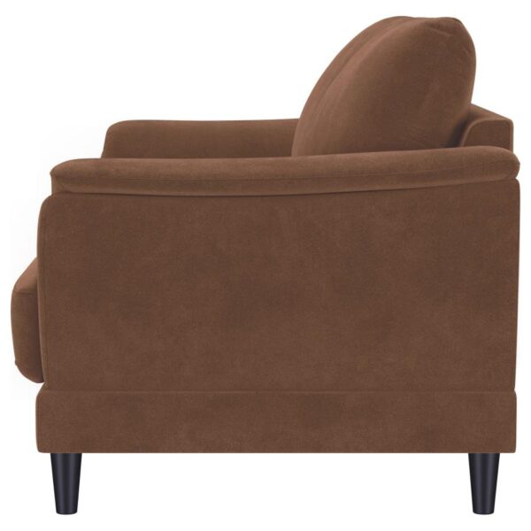 Selma Rust Woven Fabric Loveseat by Coaster Furniture - Image 3