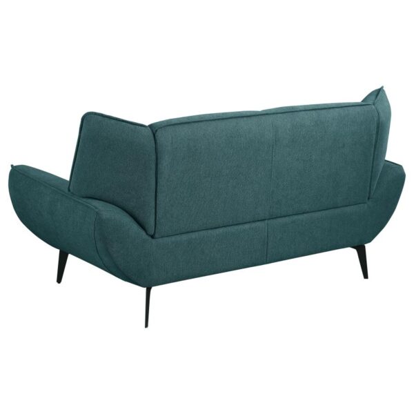 Acton Upholstered Flared Arm Loveseat Teal Blue by Coaster Furniture - Image 2