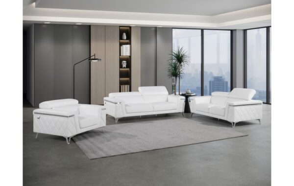 1140 Top Grain Italian Leather Sofa Set By Gu Furniture - Image 5