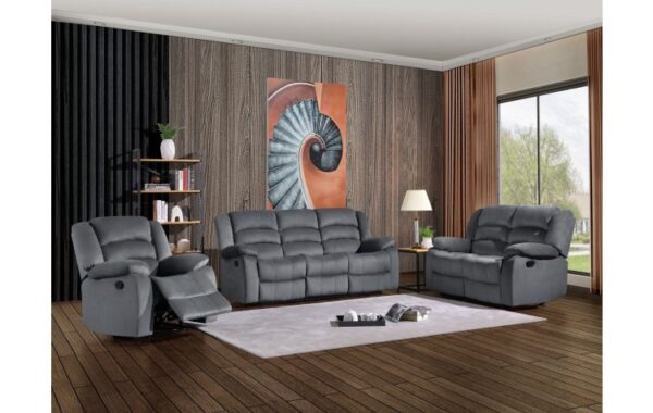 9824 Microfiber Fabric Reclining Sofa Set By Gu Furniture - Image 4