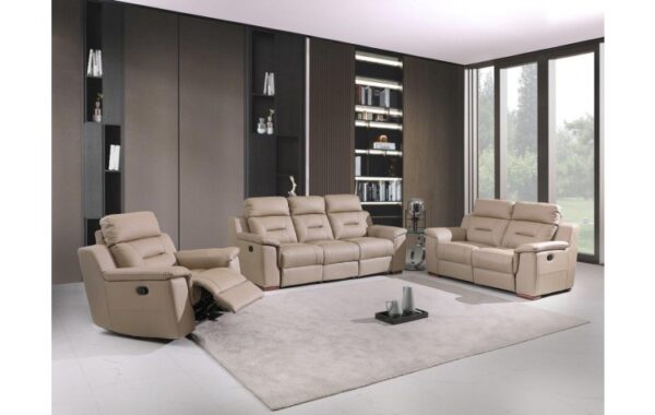 9408 Leather Reclining Sofa Set By Gu Furniture - Image 2